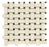 White Pearl Polished Marble Mosaic - Basket Weave with Emperador Dark