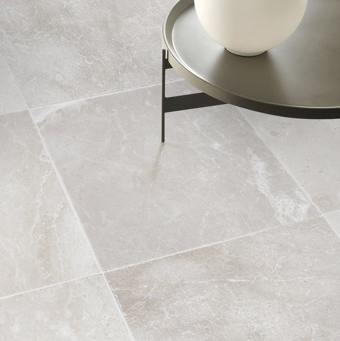 White Pearl Marble Tile - 12" x 12" Tumbled