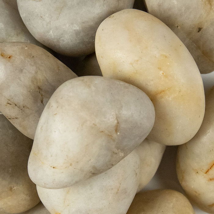 Piedra Pebbles White Marble Pebble - Polished
