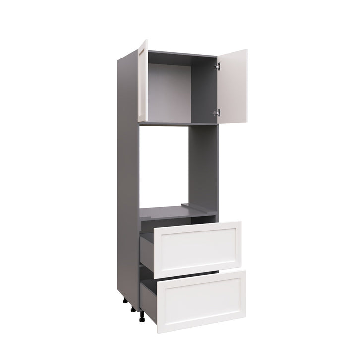 Wallkitchens Wood White Matte Oven Cabinet White Matte 2