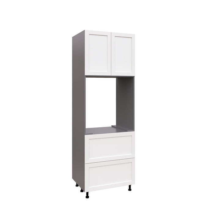 Wallkitchens Wood White Matte Oven Cabinet White Matte 1