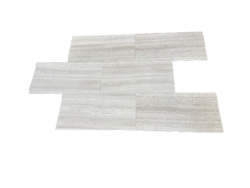 White Woodridge Honed Marble Tile - 18" x 36" x 3/8"