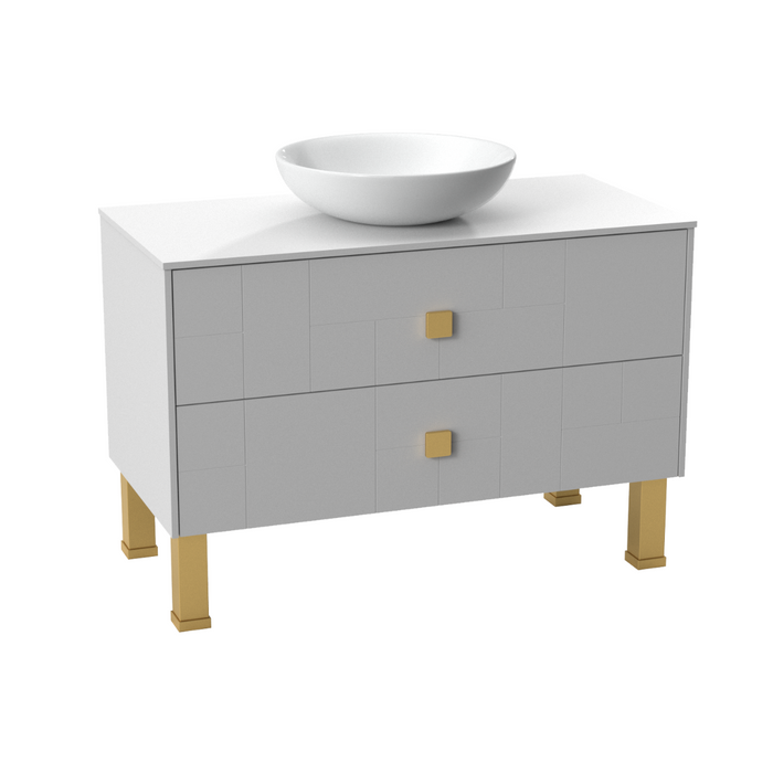 Dune Wood White Matte Bathroom Vanity White Matte 1
