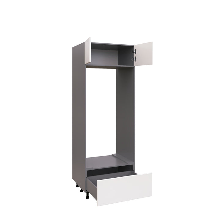 Wallkitchens Wood White Glossy Oven Cabinet White Glossy 2