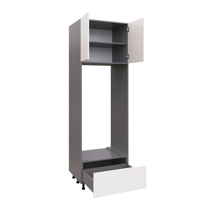 Wallkitchens Wood White Glossy Oven Cabinet White Glossy 3