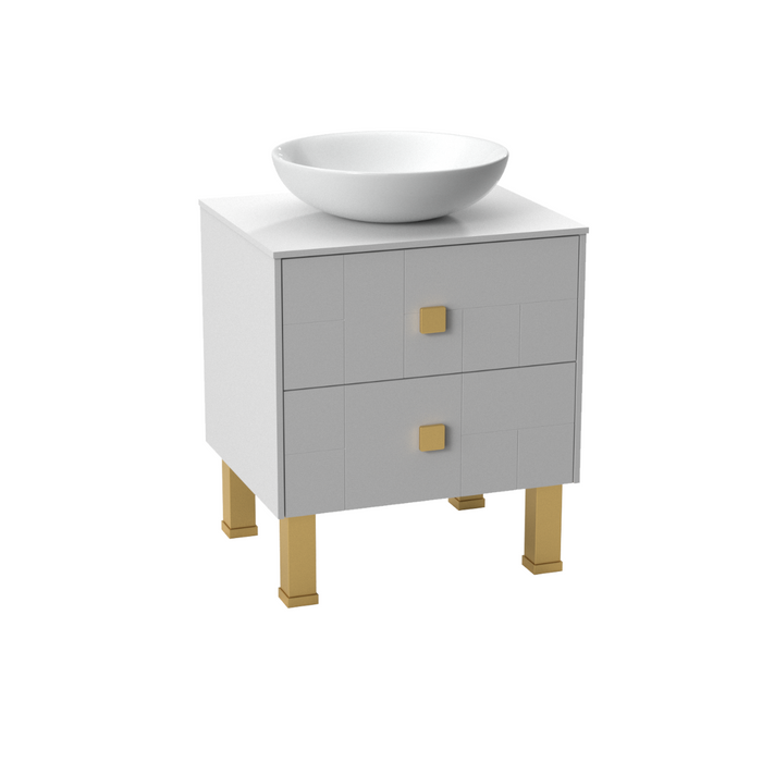 Dune Wood White Matte Bathroom Vanity White Matte 1