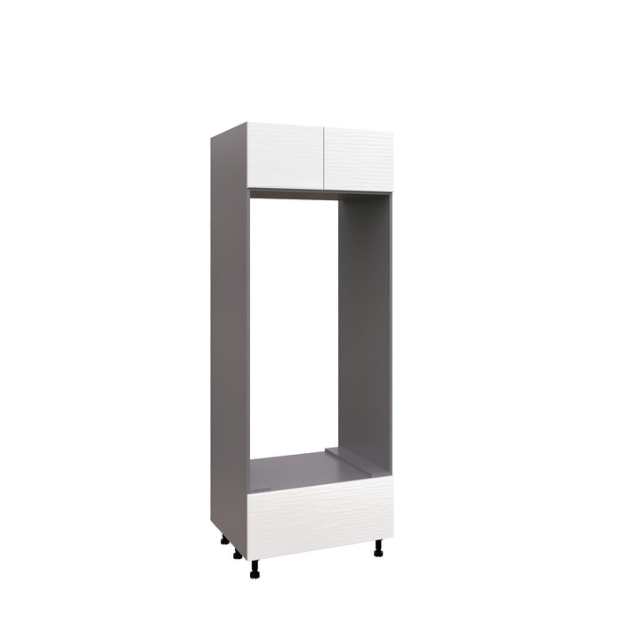 Wallkitchens Wood White Glossy Oven Cabinet White Glossy 1