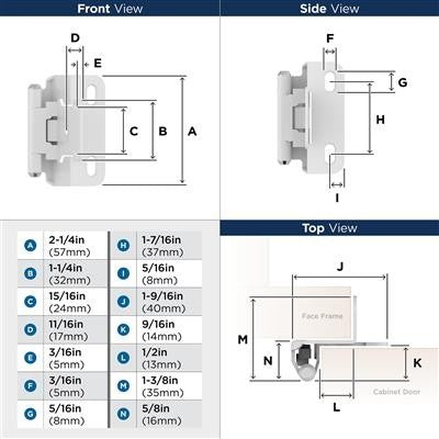 Decorative Hinges Steel White Cabinet Hinge 2