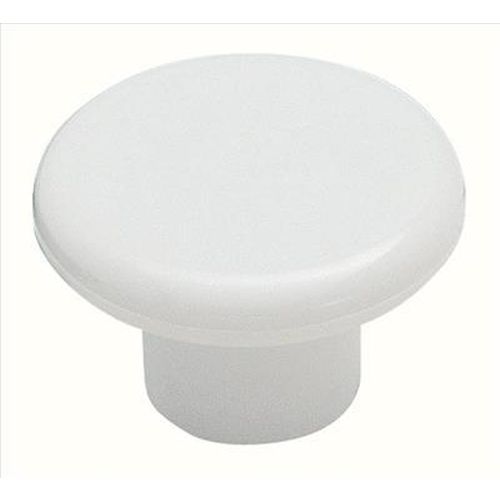 Everyday Heritage Plastic White Cabinet Knob 1