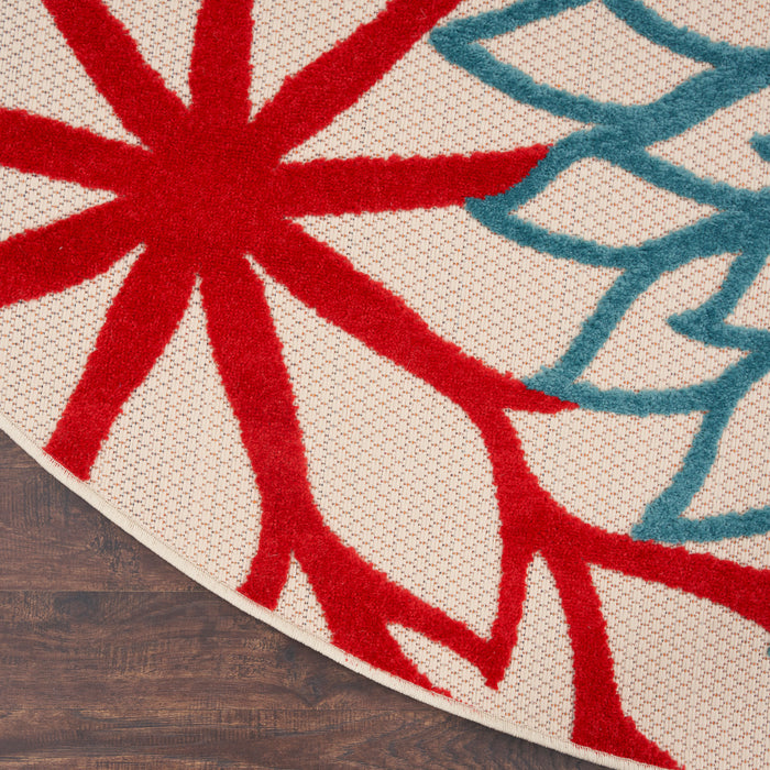 Aloha ALH05 Green Polypropylene Tropical Area Rug - 10 Ft x Round