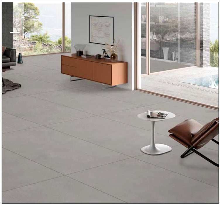 Porceluxe Wicky Grey Porcelain Tile - 12" x 24" Matte