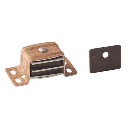 Functional Hardware Aluminum Wood Grain Cabinet Catch 1