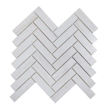 Wooden Vein Polished Marble Mosaic - 1" x 4" Herringbone