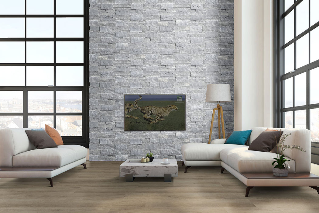 XL Rockmount Stacked Stone Panel Marble Atlantic Blue Ledgestone Split Face 6