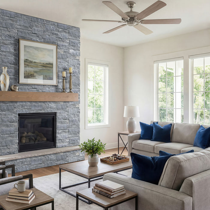 XL Rockmount Stacked Stone Panel Marble Atlantic Blue Ledgestone Split Face 5