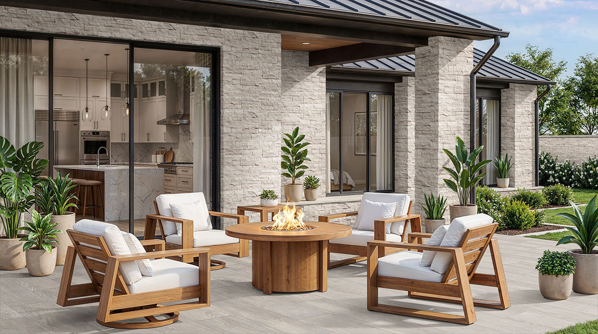 XL Rockmount Stacked Stone Panel Limestone Canyon Oak Ledgestone Natural 8