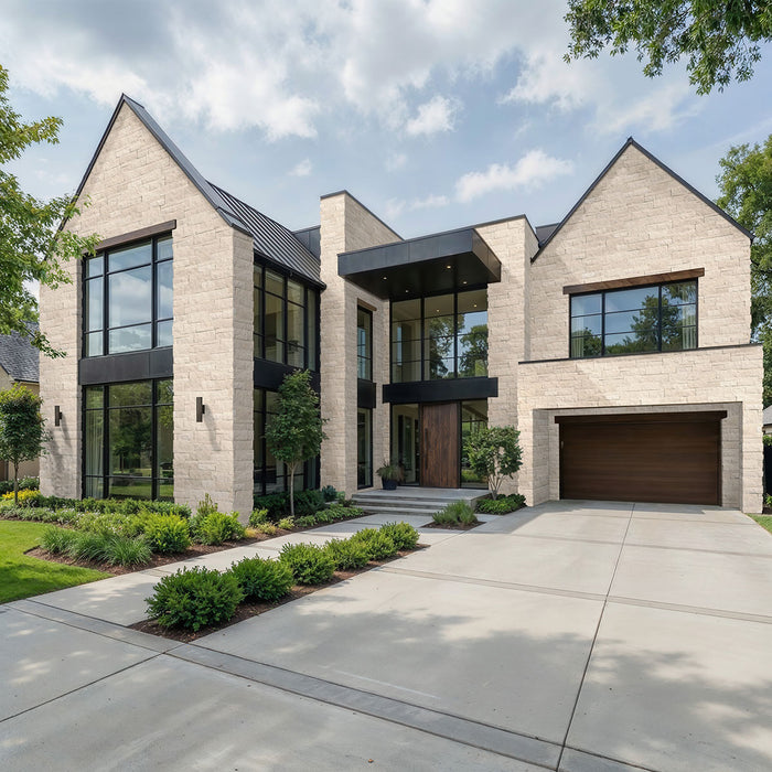 XL Rockmount Stacked Stone Panel Limestone Clayfield Blonde Ledgestone Split Face 6