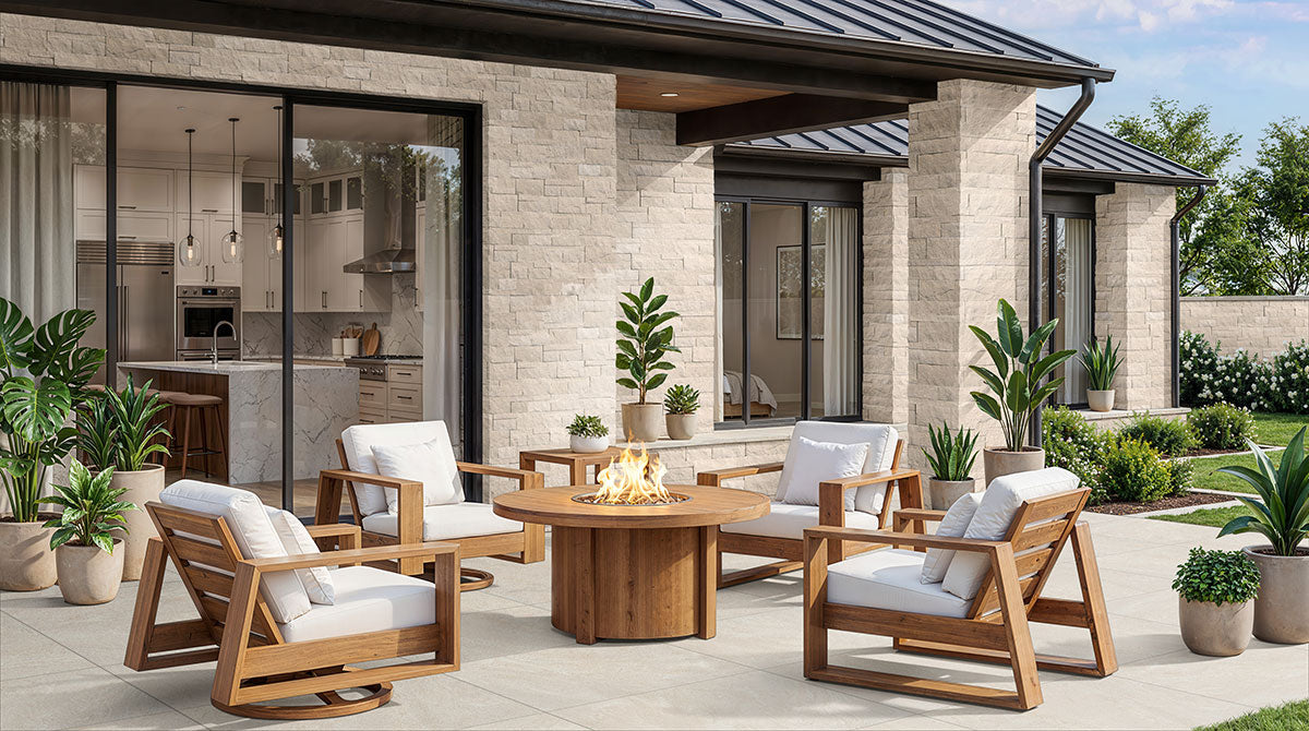 XL Rockmount Stacked Stone Panel Limestone Clayfield Blonde Ledgestone Split Face 5
