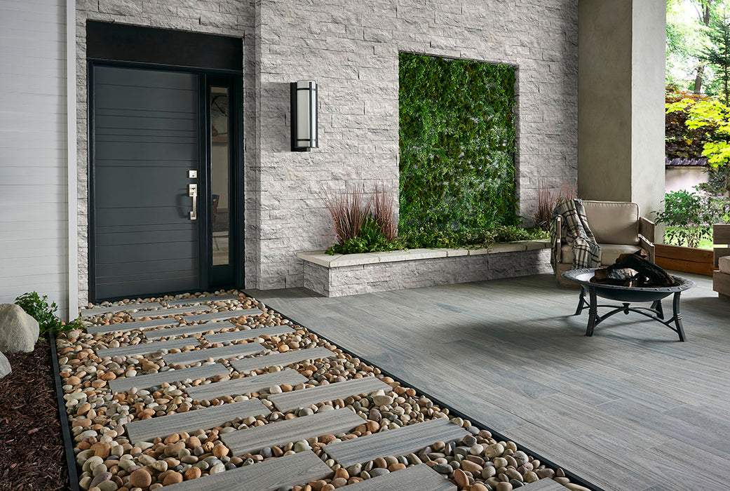 XL Rockmount Stacked Stone Panel Marble Laguna Gray Ledgestone Split Face 4
