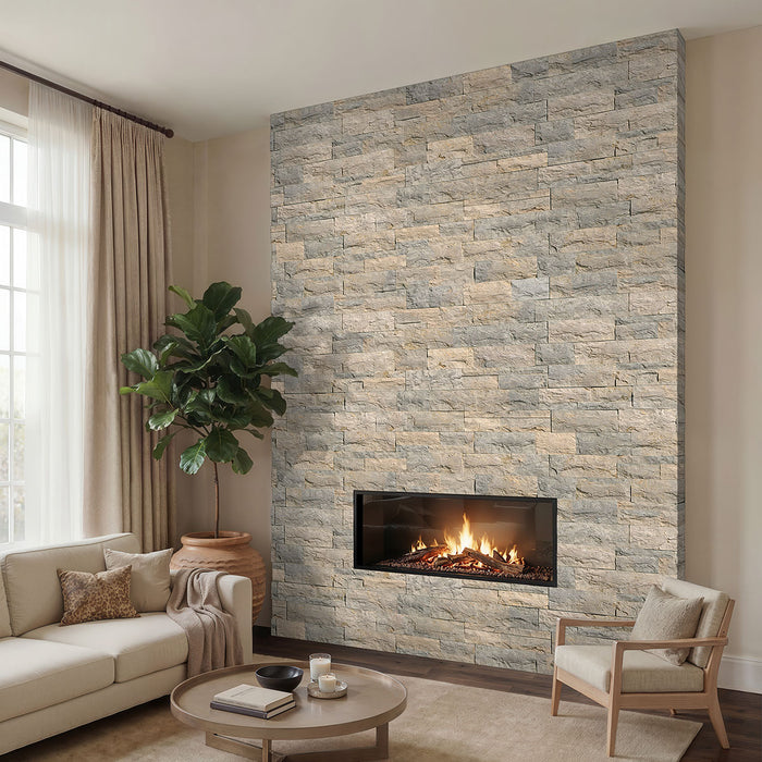 XL Rockmount Stacked Stone Panel Marble Ocean Blue Ledgestone Split Face 12