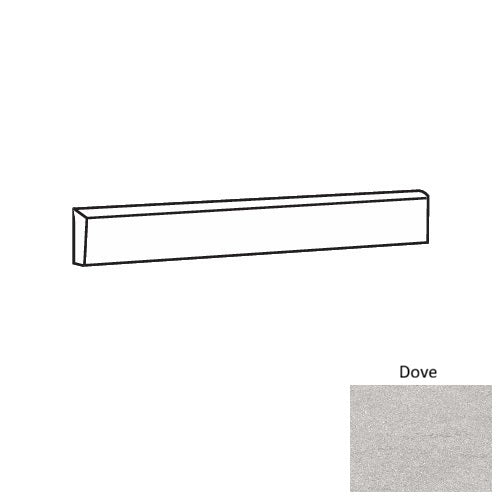 Volcex Dove Porcelain Floor & Wall Trim - 3" x 12" Bullnose