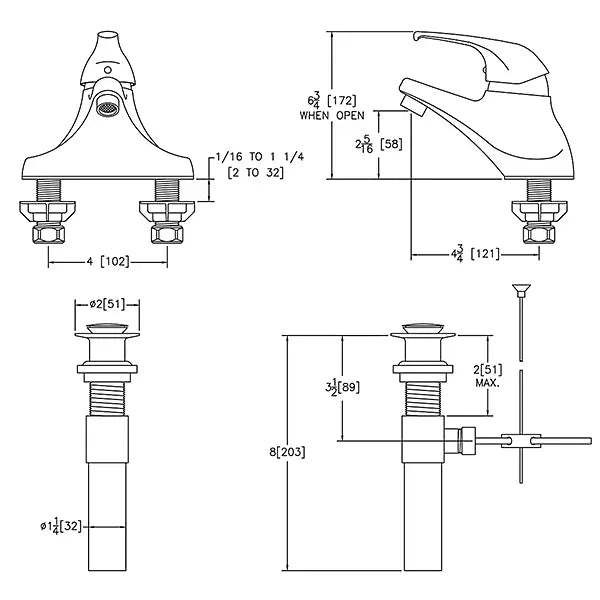 Chrome plated Brass Chrome Bathroom Faucet 0 2