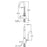 Chrome plated Brass Chrome Kitchen Faucet Chrome 3