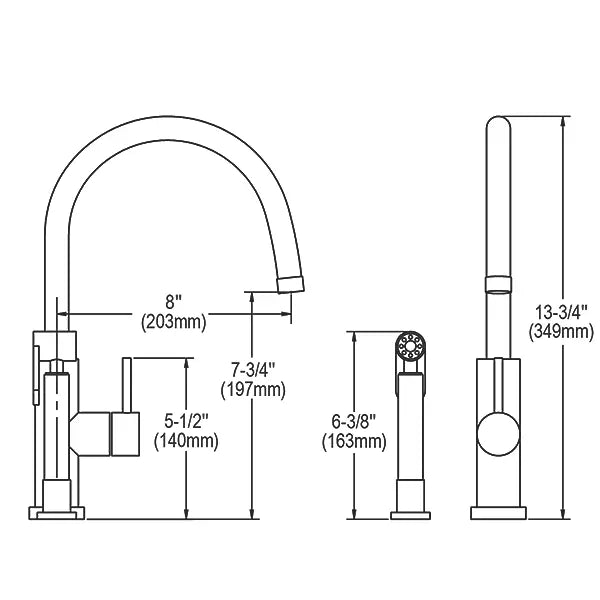 Stainless Steel Stainless Steel Kitchen Faucet Stainless Steel 4