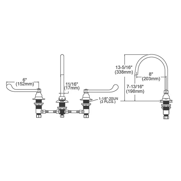 Chrome plated Brass Chrome Kitchen Faucet Chrome 3
