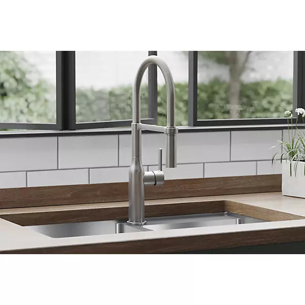 Avado Brass Lustrous Steel Kitchen Faucet Lustrous Steel 2