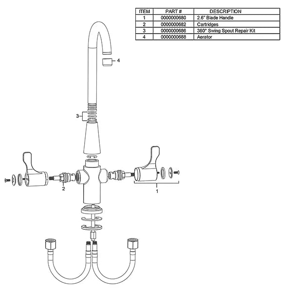 Chrome plated Brass Chrome Kitchen Faucet Chrome 2