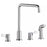 Chrome plated Brass Chrome Kitchen Faucet Chrome 1