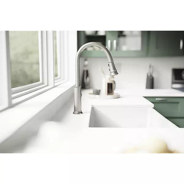 Explore Brass Lustrous Steel Kitchen Faucet Lustrous Steel 7