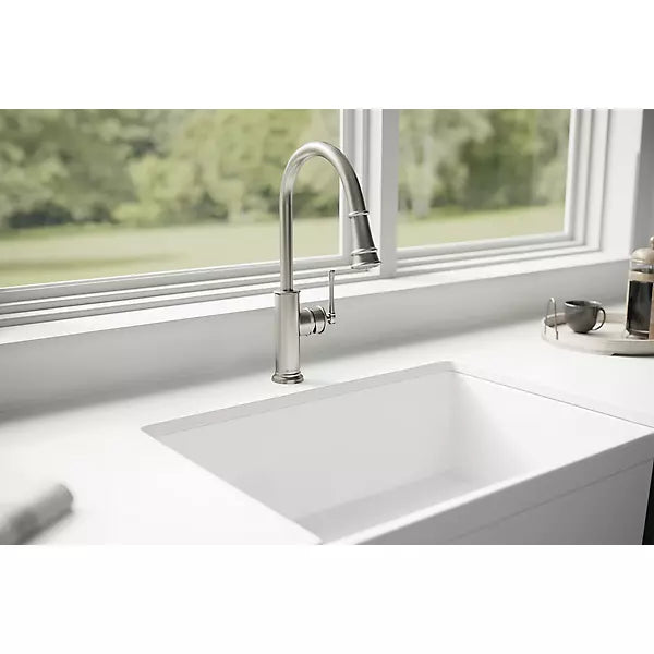 Explore Brass Lustrous Steel Kitchen Faucet Lustrous Steel 2