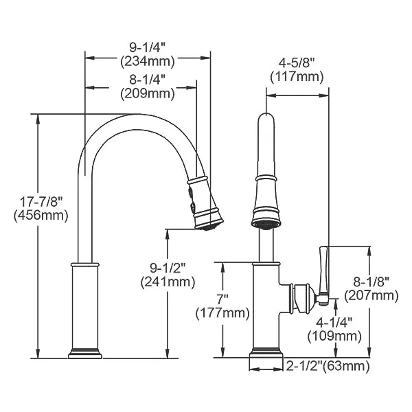 Explore Brass Lustrous Steel Kitchen Faucet Lustrous Steel 8