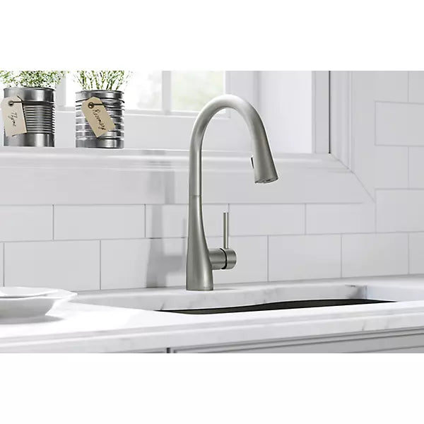 Brass Lustrous Steel Kitchen Faucet Lustrous Steel 2