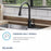 Avado Brass Black Stainless Kitchen Faucet Black Stainless 4