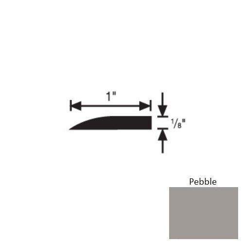 Flexco FlexTones 023 Pebble Thermoplastic Vinyl Tile Reducer Strip ...