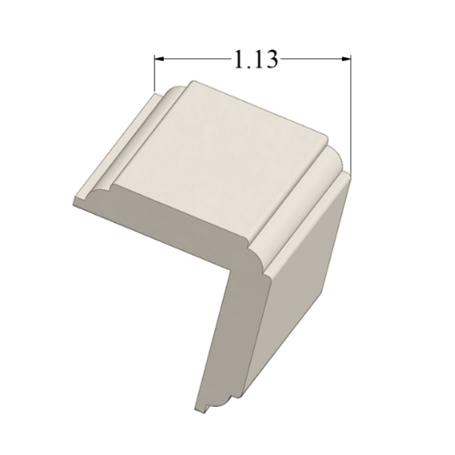 Tarkett Johnsonite 194 Antique White Vinyl Millwork Corner Wall Guard