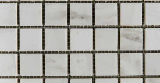 Creme Extra / Silver Cloud Honed Marble Mosaic - 1/2" Grid Honed