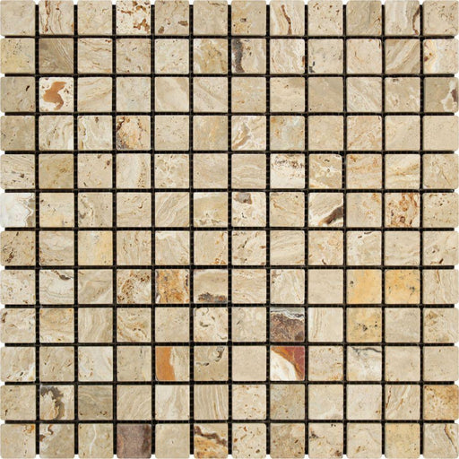 Valencia Travertine Mosaic - 1" x 1" Tumbled