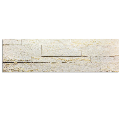 Full Veneer Sample - Ecru White Peel & Stick Marble Veneer - 6" x 24" x 0.12" Textured