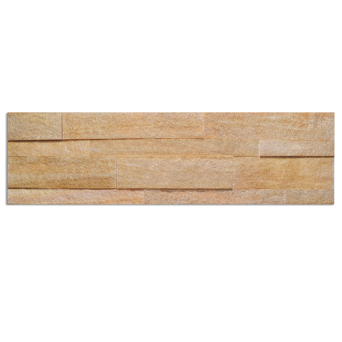 Full Veneer Sample - Burly Wood Peel & Stick Sandstone Veneer - 6" x 24" x 0.12" Textured