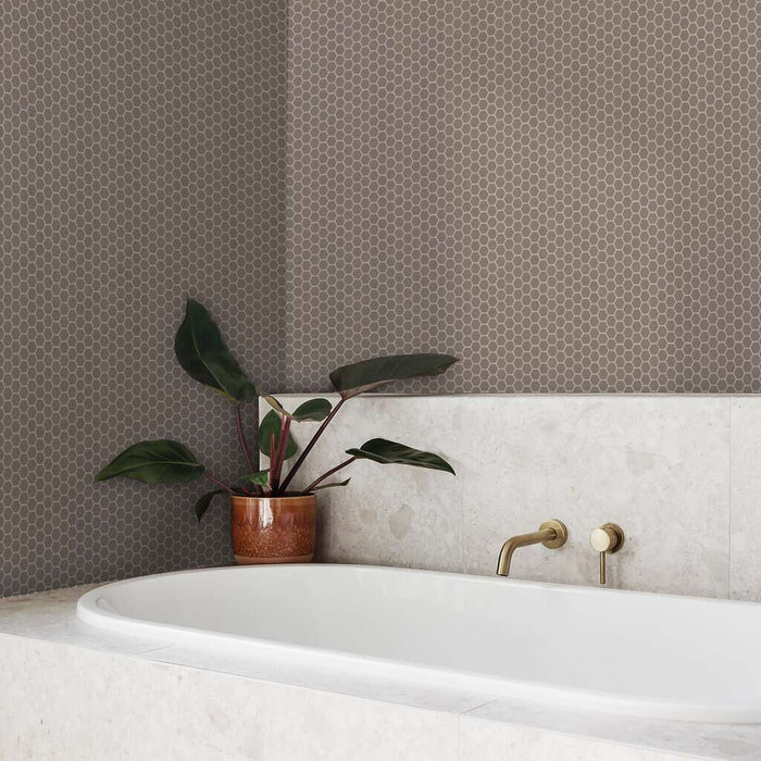 Coolidge Taupe Matte Hexagon