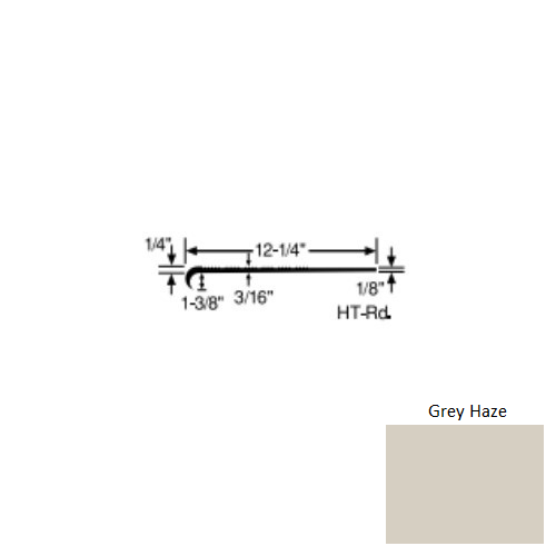 Tarkett Johnsonite 24 Grey Haze Vinyl Safe T Rib Stair Tread — Stone ...