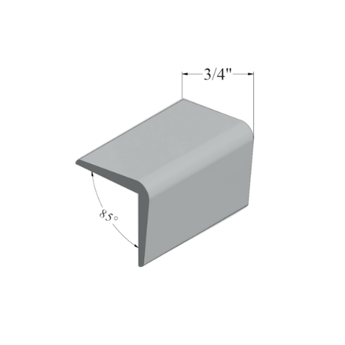 Tarkett Johnsonite 28 Medium Grey Vinyl Corner Wall Guard — Stone