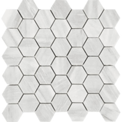 Full Sheet Sample - Pietra Antica Antique Stones Imperial Pearl Hexagon Marble Mosaic - 2" Brushed