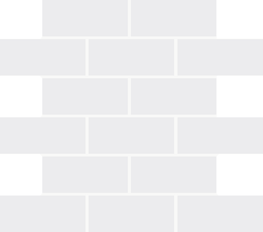 Full Sheet Sample - Atlas White Staggered Ceramic Mosaic - 2" x 4" Matte