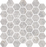 Full Sheet Sample - Pietra Antica Antique Stones Nuvoloso Hexagon Marble Mosaic - 2" Brushed