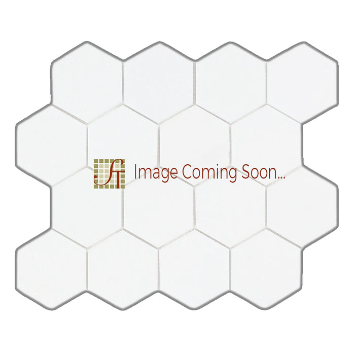 Bianco Dolomite Polished Marble Mosaic - 3" Hexagon